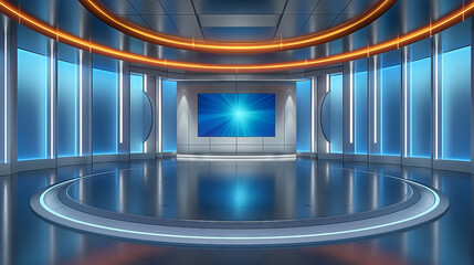 Television studio, virtual studio set. ideal for green screen compositing	