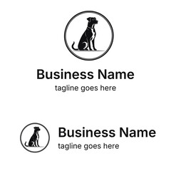 Elegant Canine Silhouette Circle Logo