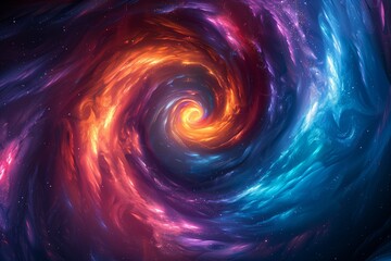 Cosmic Spiral Color Burst