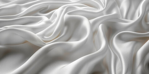 Obraz premium design your space copy background elegant white folds soft flowing beautiful background fabric satin silk white background abstract white 