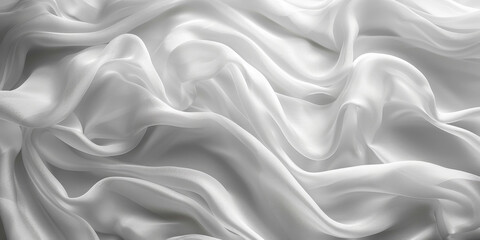 Obraz premium design your space copy background elegant white folds soft flowing beautiful background fabric satin silk white background abstract white 