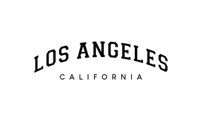 LOS ANGELES CALIFORNIA Arched Vintage Lettering Design