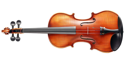 Fototapeta premium Violin isolated on transparent or white background 