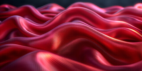 Obraz premium design product your space empty background fabric beautiful pleats soft wavy fabric shiny background satin silk red 
