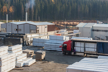 Timber plant in the forest.