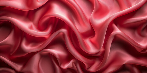 Obraz premium design product your space empty background fabric beautiful pleats soft wavy fabric shiny background satin silk red 