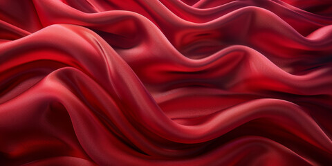 Obraz premium design product your space empty background fabric beautiful pleats soft wavy fabric shiny background satin silk red 