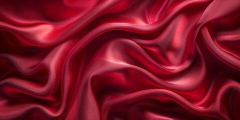 Obraz premium design product your space empty background fabric beautiful pleats soft wavy fabric shiny background satin silk red 