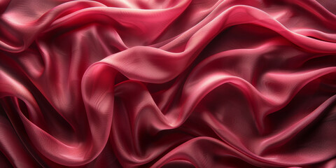 Fototapeta premium design product your space empty background fabric beautiful pleats soft wavy fabric shiny background satin silk red 
