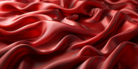 Obraz premium design product your space empty background fabric beautiful pleats soft wavy fabric shiny background satin silk red 