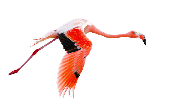Flamingo animal bird beak fly on transparent background