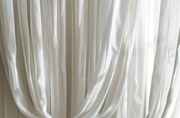 Obraz premium White Curtains Draped and Flowing in Soft Light