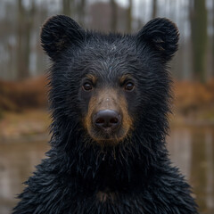 Fototapeta premium Bear wallpaper. Bear poster