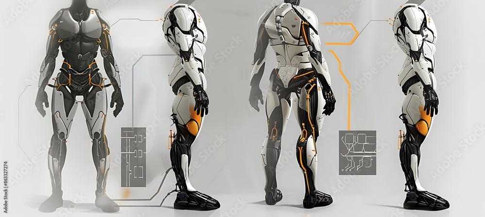 Poster biohybrid robotic exoskeleton enhancing human performance and mobility comprehensive visual study of