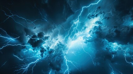 Lightning Storm in a Dark Sky