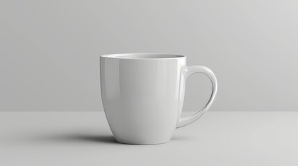 Fototapeta premium Mockup Display Reference. A White Mug with Copy Space