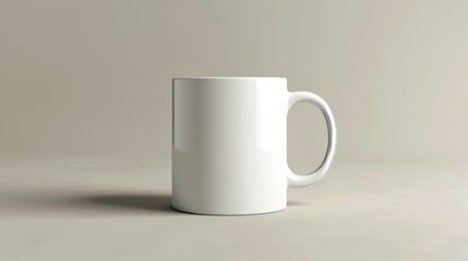 Obraz premium Mockup Display Reference. A White Mug with Copy Space