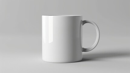 Obraz premium Mockup Display Reference. A White Mug with Copy Space
