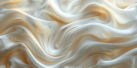 Fototapeta premium satin background White fabric Backdrop Pattern Abstract Texture Design Fashion Vintage Space Wave Color Luxury Wallpaper Beautiful Shape Curtain Textile 