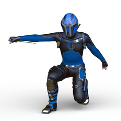 サイバー戦士　3DCGレンダリング