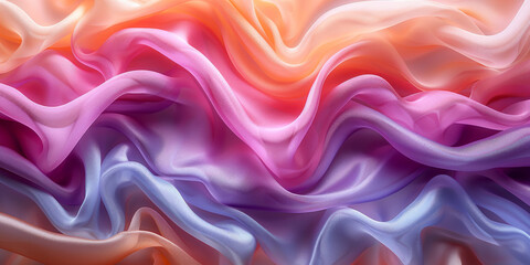 Obraz premium background silk Satin Pleated pleats Delicate drapery fabric abstract Pattern Texture Design Fashion Art Concept Wave Color Luxury Wallpaper Colorful Beautiful Textile 