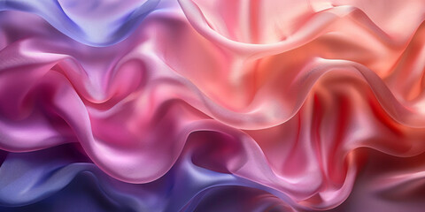 Obraz premium background silk Satin Pleated pleats Delicate drapery fabric abstract Pattern Texture Design Fashion Art Concept Wave Color Luxury Wallpaper Colorful Beautiful Textile 