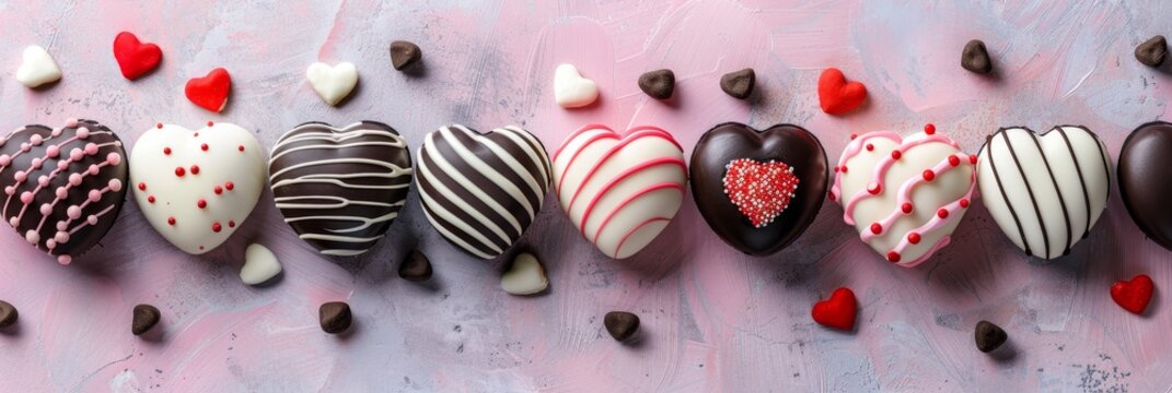 Valentine s day banner  visually stunning design with space for personalized message