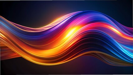 Abstract Background Image with Flowing Colorful Waves