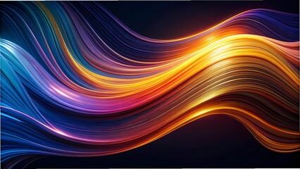 Abstract Background Image with Flowing Colorful Waves