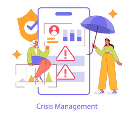 Digital Strategy. Flat Vector Illustration