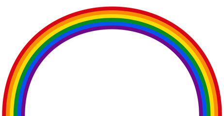 Rainbow pride flag stripes solated on transparent. Graphic Design element