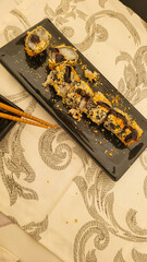 Japanese food served on a platter