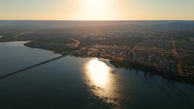 Vista a&eacute;rea da cidade de Palmas Tocantins brasil