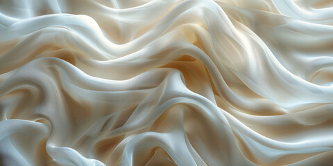 Fototapeta premium silk white folds Elegant material fold smooth soft softness wave sensual sexual abstract background textile clothing drape calm wrinkle fabric macro dress affectionate texture colours 