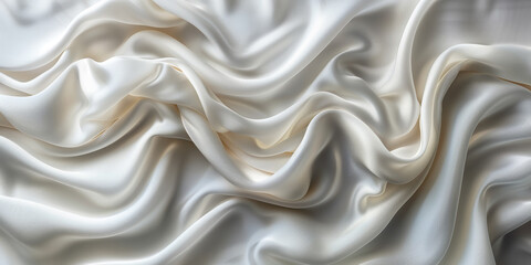 Fototapeta premium silk white folds Elegant material fold smooth soft softness wave sensual sexual abstract background textile clothing drape calm wrinkle fabric macro dress affectionate texture colours 