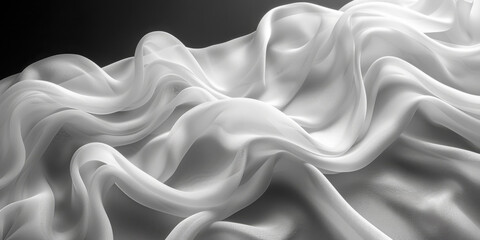 Fototapeta premium silk white folds Elegant material fold smooth soft softness wave sensual sexual abstract background textile clothing drape calm wrinkle fabric macro dress affectionate texture colours 
