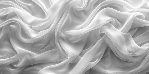 Fototapeta premium silk white folds Elegant material fold smooth soft softness wave sensual sexual abstract background textile clothing drape calm wrinkle fabric macro dress affectionate texture colours 