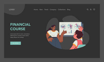 Financial Education concept. Flat vector illustration