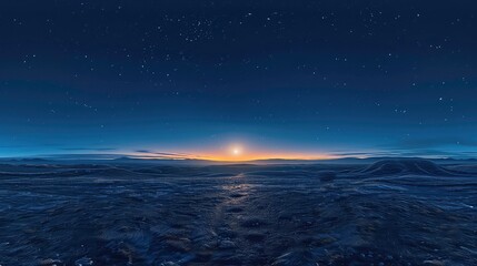 dark blue sky sunset beautiful awesome sky moon milky way seamless hdri panorama 360 degrees angle view zenith use graphics game development sky.