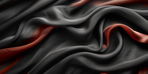soft abstract threade silk wave desktop copy fabric up black close fold background dark drapery Red isolated black Satin wallpaper frame border clothes red decor satin BorderIsolated material shine 