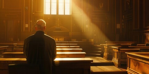 Justice Is Served. Legal System in Action concept