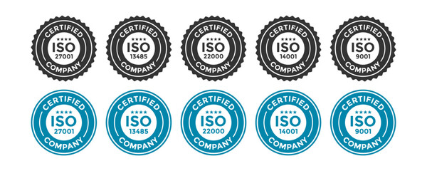 Certified company vector logo template. This design suitable for stamp, label of certivicate.