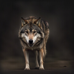 wolf roaring illustration background