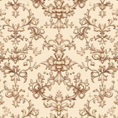 Obraz premium seamless damask pattern