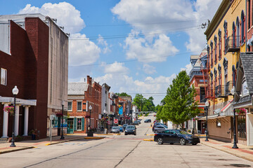 Charming Small-Town Main Street in Motion Eye-Level Perspective © Nicholas J. Klein