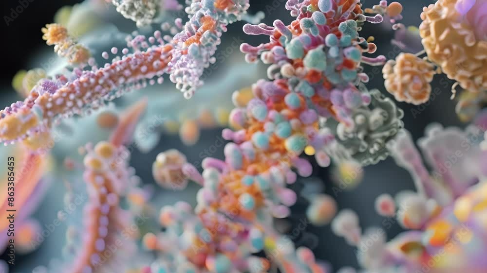 Aufkleber transmission electron microscopy animation capturing the interaction between transcription factor pr