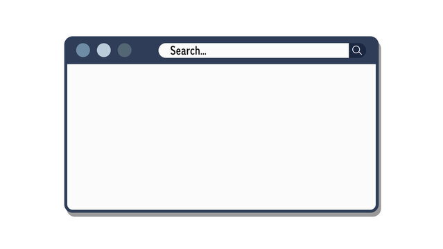 ウェブ検索のフレームのイラスト　背景透過バージョン
