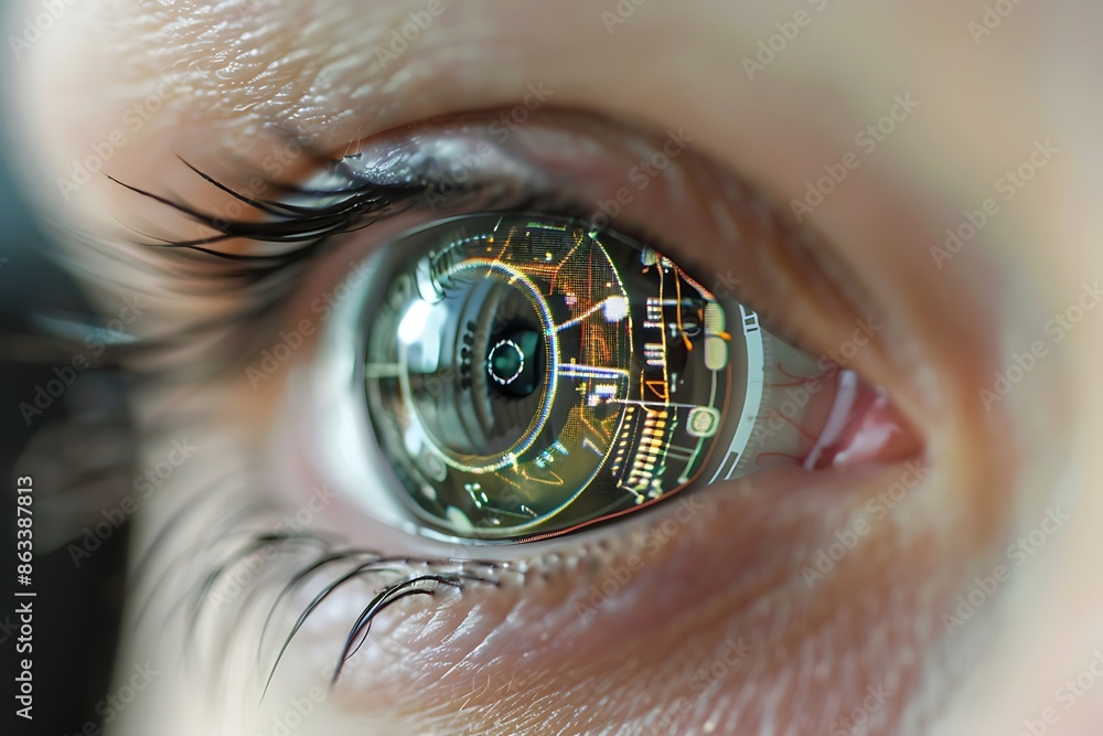 Poster smart contact lens monitoring glucose levels for continuous diabetes management comprehensive visual