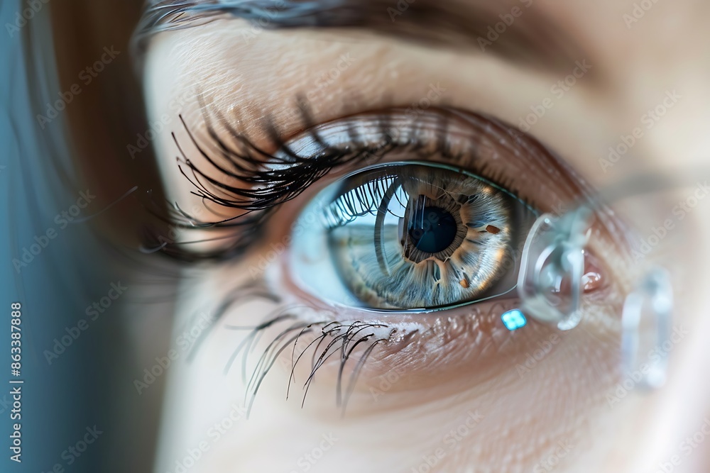 Poster smart contact lens monitoring glucose levels for continuous diabetes management comprehensive visual
