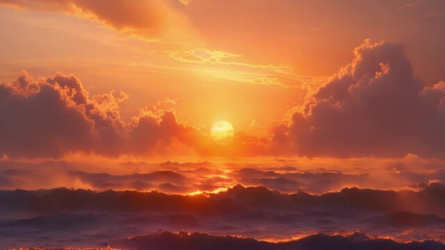 As the sun set behind the horizon a hazy veil of luminous dust clouds dd the landscape in a soft ethereal glow.